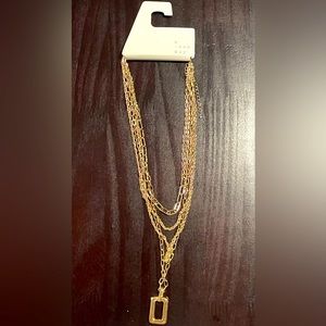 A new day gold necklace stack. Brand new!